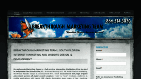 What Breakthroughmarketingteam.com website looked like in 2017 (6 years ago)