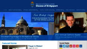 What Bridgeportdiocese.com website looked like in 2017 (6 years ago)