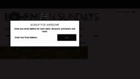 What Bohemiansundays.com website looked like in 2017 (6 years ago)