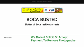 What Bocabusted.com website looked like in 2017 (6 years ago)
