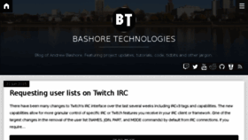 What Bashtech.net website looked like in 2017 (6 years ago)