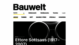 What Bauwelt.de website looked like in 2017 (6 years ago)