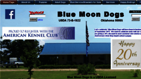 What Bluemoondogs.com website looked like in 2017 (6 years ago)