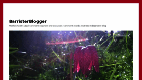 What Barristerblogger.com website looked like in 2017 (6 years ago)