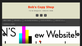 What Bobscopyshop.com website looked like in 2017 (6 years ago)