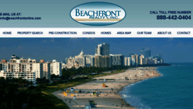 What Beachfrontonline.com website looked like in 2017 (6 years ago)