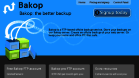 What Bakop.com website looked like in 2017 (6 years ago)