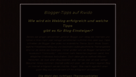 What Blog.rivido.de website looked like in 2017 (6 years ago)