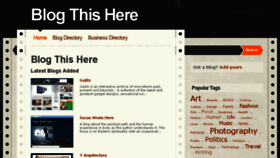 What Blogthishere.com website looked like in 2017 (6 years ago)