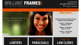 What Brilliantframes.ca website looked like in 2017 (6 years ago)