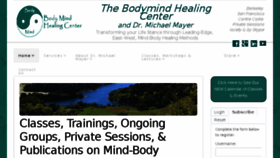 What Bodymindhealing.com website looked like in 2017 (6 years ago)