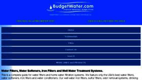 What Budgetwater.com website looked like in 2017 (6 years ago)