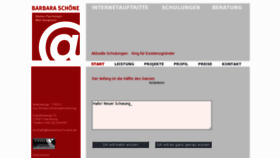 What Barbaraschoene.de website looked like in 2017 (6 years ago)