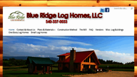 What Blueridgeloghome.com website looked like in 2017 (7 years ago)