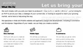 What Bluebeanstudios.com website looked like in 2017 (7 years ago)