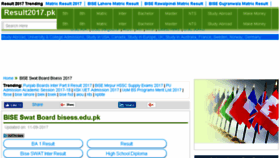 What Bisess.result2015.pk website looked like in 2017 (6 years ago)