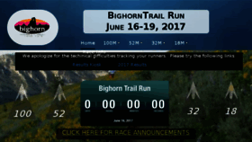 What Bighorntrailrun.com website looked like in 2017 (6 years ago)