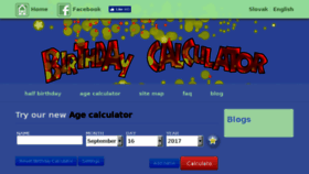What Birthdaycalculators.com website looked like in 2017 (6 years ago)