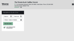 What Bookcadillacwestin.com website looked like in 2017 (6 years ago)