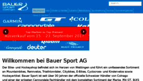 What Bauersport.ch website looked like in 2017 (6 years ago)