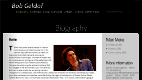 What Bobgeldof.info website looked like in 2017 (6 years ago)