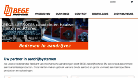 What Bege.nl website looked like in 2017 (6 years ago)