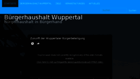 What Buergerhaushalt-wuppertal.de website looked like in 2017 (6 years ago)