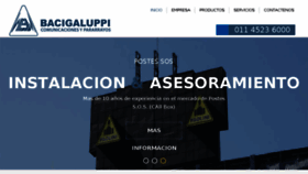 What Bacigaluppi.com website looked like in 2017 (6 years ago)