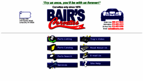 What Bairs.com website looked like in 2017 (6 years ago)