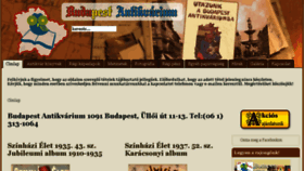 What Budapestantikvarium.hu website looked like in 2017 (6 years ago)