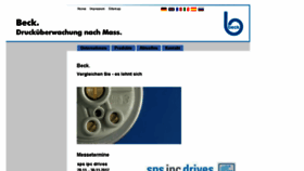 What Beck-sensors.com website looked like in 2017 (6 years ago)