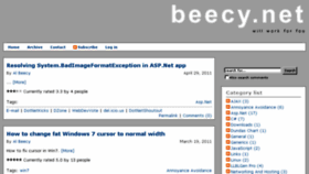 What Beecy.net website looked like in 2017 (6 years ago)