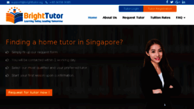 What Brighttutor.sg website looked like in 2017 (6 years ago)