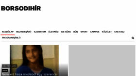 What Borsodihir.hu website looked like in 2017 (6 years ago)