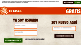 What Burgerkingencasa.es website looked like in 2017 (6 years ago)