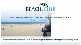 What Beachclub.com.au website looked like in 2017 (6 years ago)