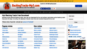 What Backingtracksmp3.com website looked like in 2017 (6 years ago)