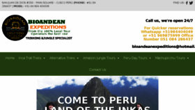 What Bioandeanexpeditions.com website looked like in 2017 (6 years ago)