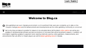 What Blog.ca website looked like in 2017 (6 years ago)