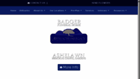 What Badgerfuneralhome.com website looked like in 2017 (6 years ago)