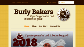 What Burlybakers.com website looked like in 2017 (6 years ago)