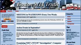 What Boston911truth.org website looked like in 2017 (6 years ago)