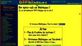 What Blablagues.net website looked like in 2017 (6 years ago)