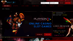What Baliplay.com website looked like in 2017 (6 years ago)