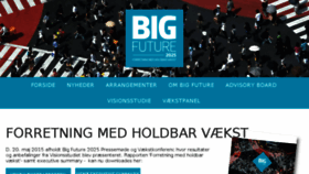 What Bigfuture.dk website looked like in 2017 (6 years ago)