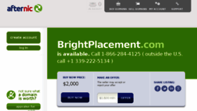 What Brightplacement.com website looked like in 2017 (6 years ago)