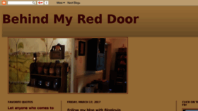 What Behindmyreddoor.com website looked like in 2017 (6 years ago)