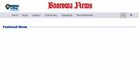 What Boorowanewsonline.com.au website looked like in 2017 (6 years ago)