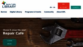 What Barrielibrary.ca website looked like in 2017 (8 years ago)