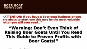 What Boergoatprofitsguide.com website looked like in 2017 (6 years ago)